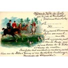 Fox Hunters on Horses Dogs Sports
