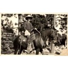 President Coolidge on Horse South Dakota RPPC