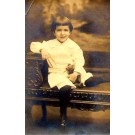 Girl Holding Teddy Bear Real Photo