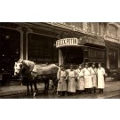 Workers by Horse-Drawn Wagon Real Photo