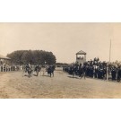 Harness Racers on Track Real Photo