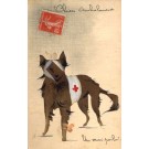 Wounded Red Cross Dog Hand-Drawn