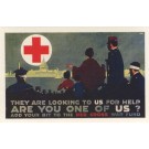 Wounded Waiting for Help Red Cross WWI