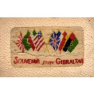 Flags Souvenir from Gibraltar Embroidered Silk