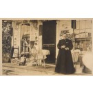 Woman Storefront NH Real Photo