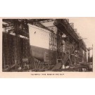 Ocean Liner Olympic in Slip Real Photo