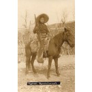 Mexican Revolutionist on Horse Real Photo
