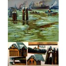 Ocean Liner Tugboat House Hamburg Port Cut-Out