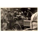 President Coolidge in Lumber Wagon Real Photo