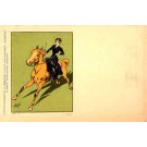 Lady Riding Horse Art Nouveau