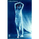 French Risque Nude with Raised Arms Real Photo