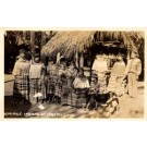 Seminole Indians Grass House Real Photo