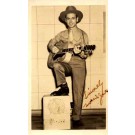 Country Western Guitar Player Real Photo