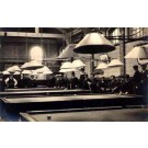 Billiards Players Sitting by Tables Real Photo