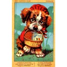 Puppy Terrier Holding Basket Advert Margarine