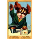 Advert Margarine Terrier Holding Box