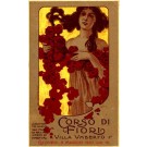 Italian Expo 1910 Girl Holding Rose Wreath