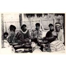 Seminole Indians Around Food Pots FL Real Photo