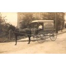 Groceries Horse-Drawn Wagon Real Photo