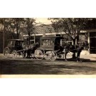 Dry Cleaners Horse-Drawn Wagons Real Photo