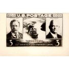 Enlarged Stamp Pres. Roosevelt Panama Canal RP