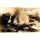 IL Quincy Fire at Lumber Co. 1908 Real Photo