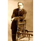 Evangelist Billy Sunday by Chair Real Photo