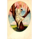 Girl on Tree in Spring