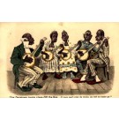 Blacks Playing Banjo Currier & Ives Design