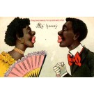 Black Couple Kissing Novelty