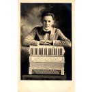 Accordionist Real Photo