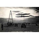 Wright on his Biplane in France