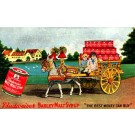 Advert Syrup Donkey-Drawn Carriage with Cans