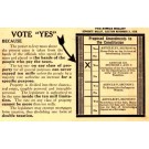 Ballot Election 1914