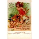 Advert Oil Cart Rose Dog Italian