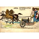 Horse-Drawn Auto Hand-Painted Italian