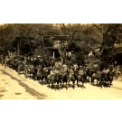 Horse-Drawn Cart Military Parade Real Photo