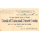 Hats & Straw Goods Advert NYC Pioneer