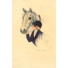 Art Deco Glamour Woman Horse