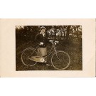 Bicycle Lady Real Photo