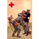Red Cross Orderly Lifting Wounded WWI