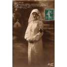 Young Nurse with Crossed Hands Tent WWI RP