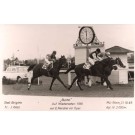 Horse Racers Clock Automobile Real Photo