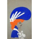 Lady in Fancy Hat Hand-Drawn