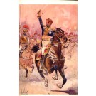 Hussar Officer on Horse Cavalry Behind