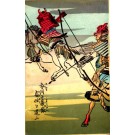 Samurai on Horses with Arrows Woodblock