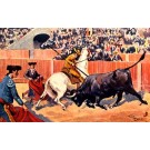 Bullfighting Attacking Bull Toreadors Horse Tuck