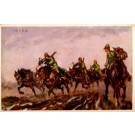 Soldiers on Rushing Horses on Road