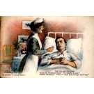 Nurse with Medicine by Patient in Bed Hospital