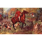 Dogs Fox Hounds Hunters on Horses Christmas Tuck